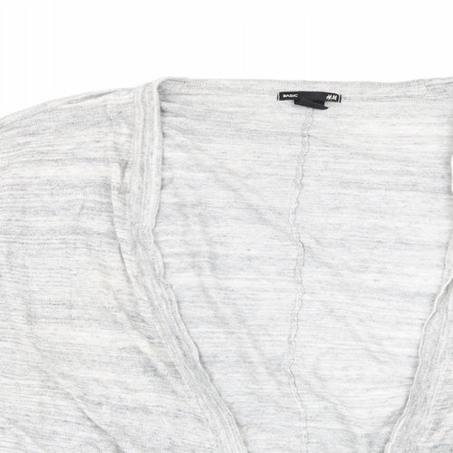 H&M Womens Grey   Cardigan Jumper Size 12  - Waterfall Cardigan