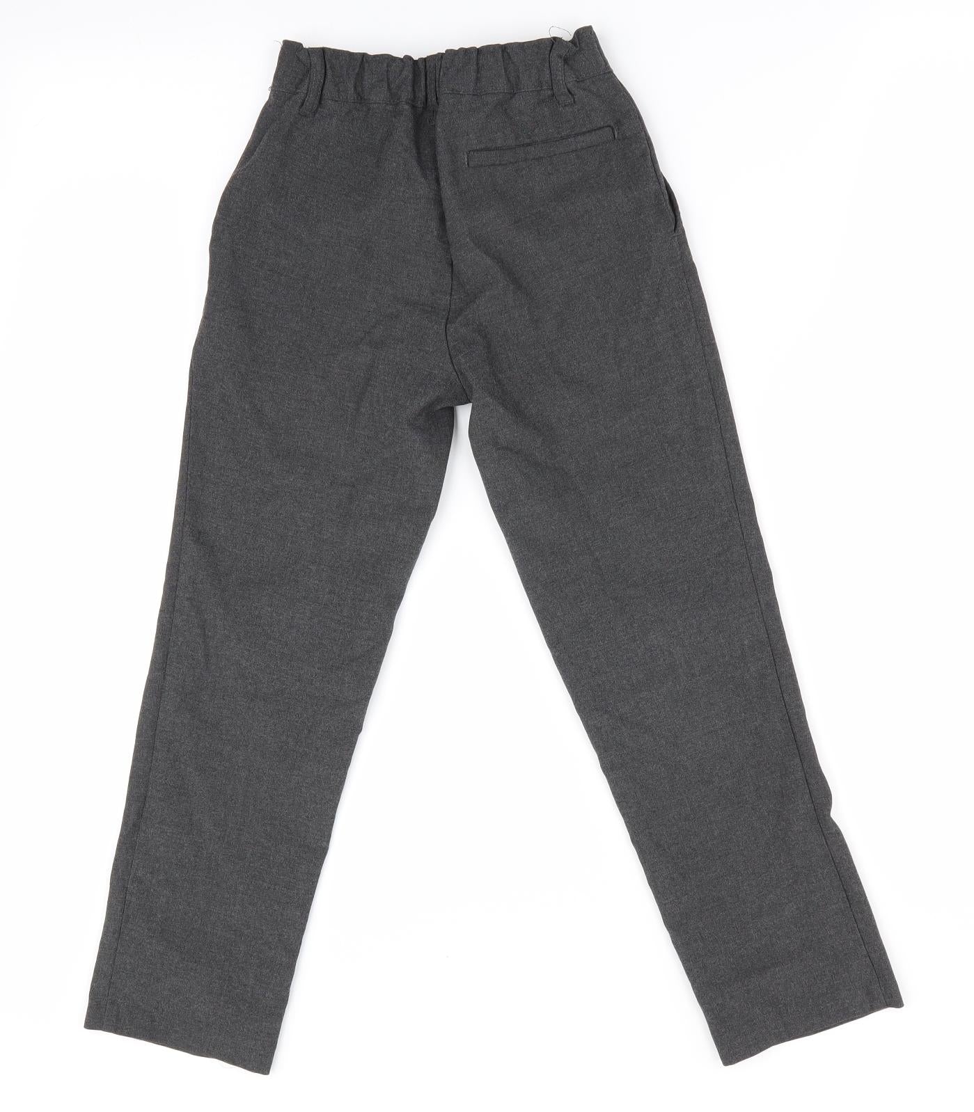 Marks and Spencer Boys Grey   Dress Pants Trousers Size 7-8 Years - Elastic back waist