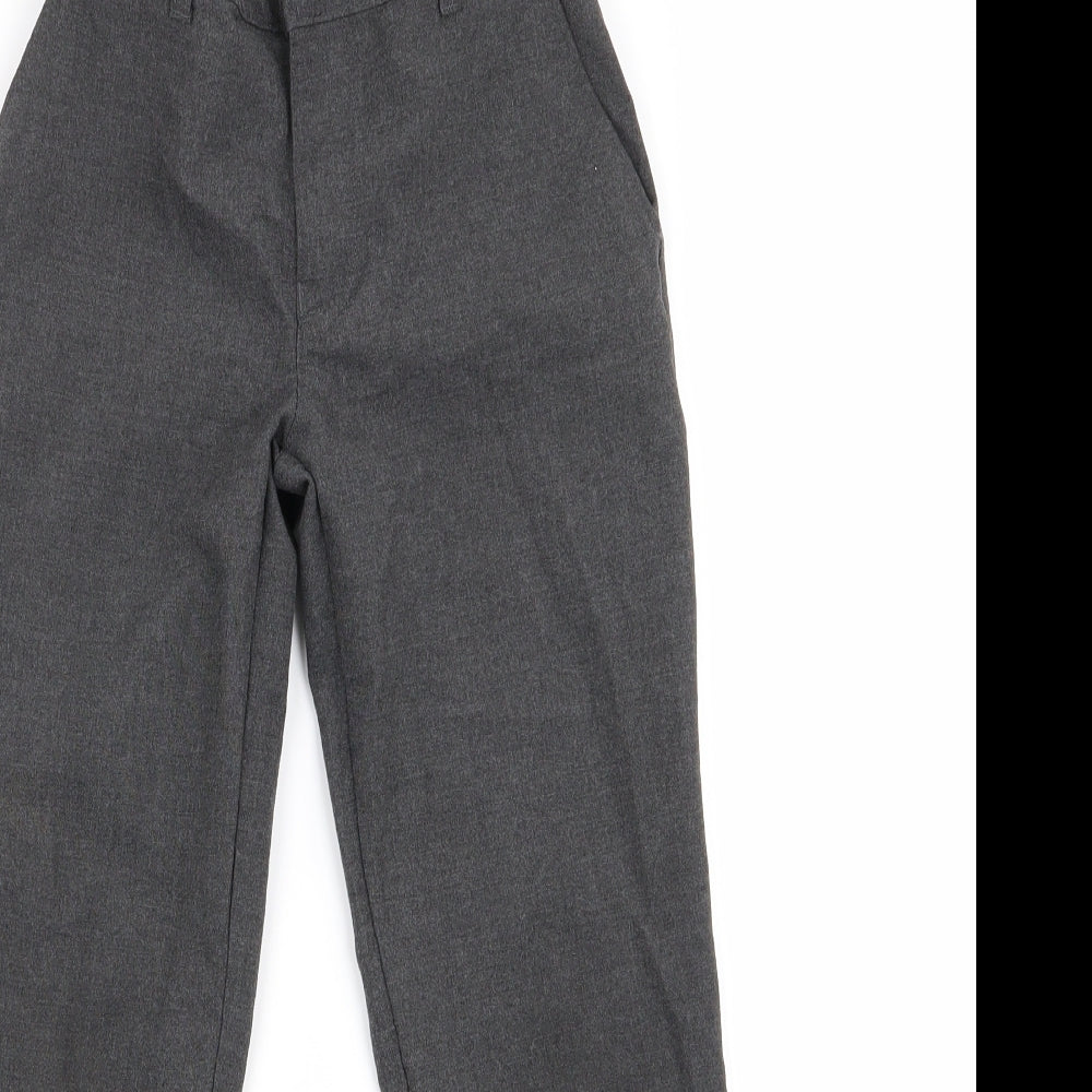 Marks and Spencer Boys Grey   Dress Pants Trousers Size 7-8 Years - Elastic back waist