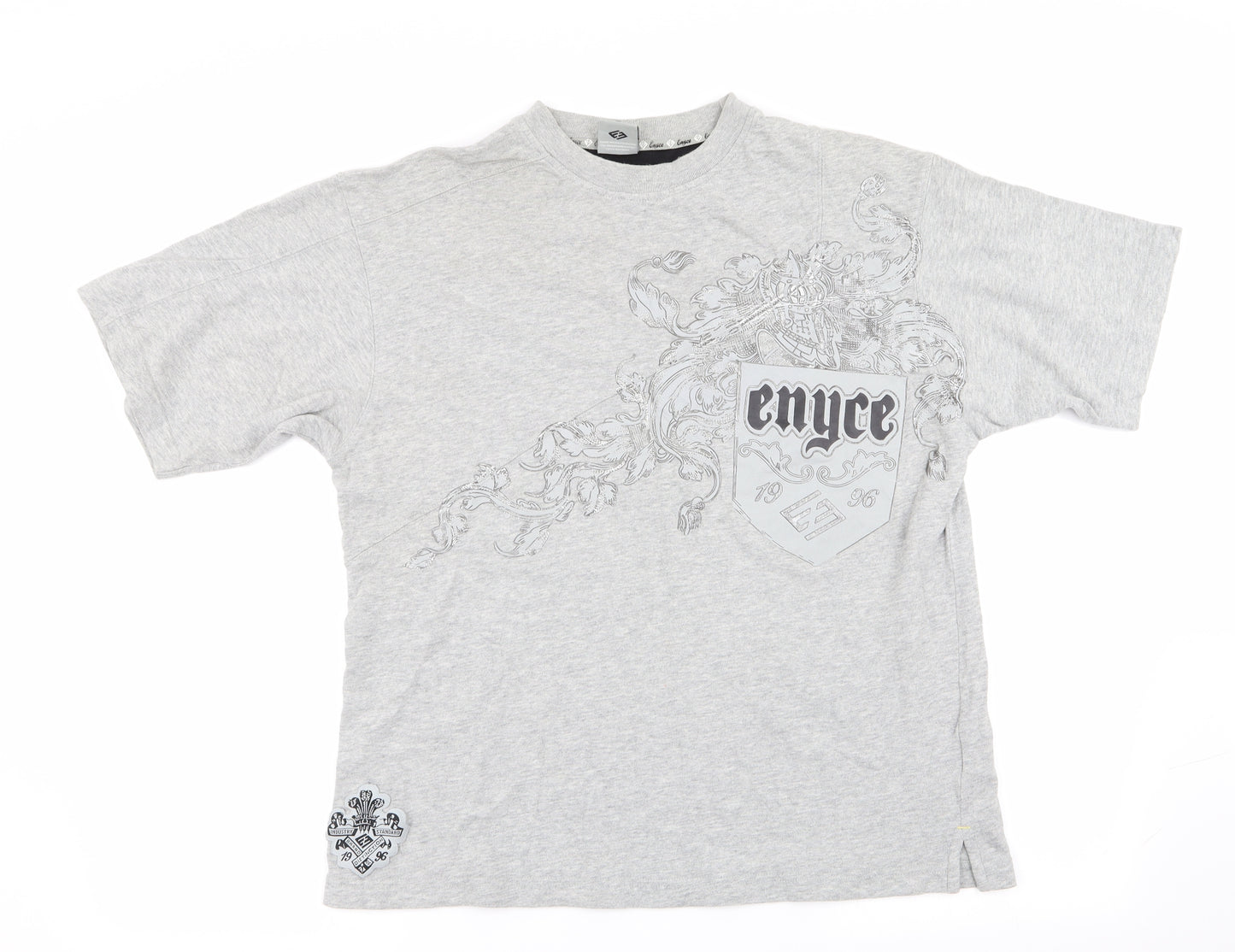 enyce Mens Grey    T-Shirt Size L  - Enyce