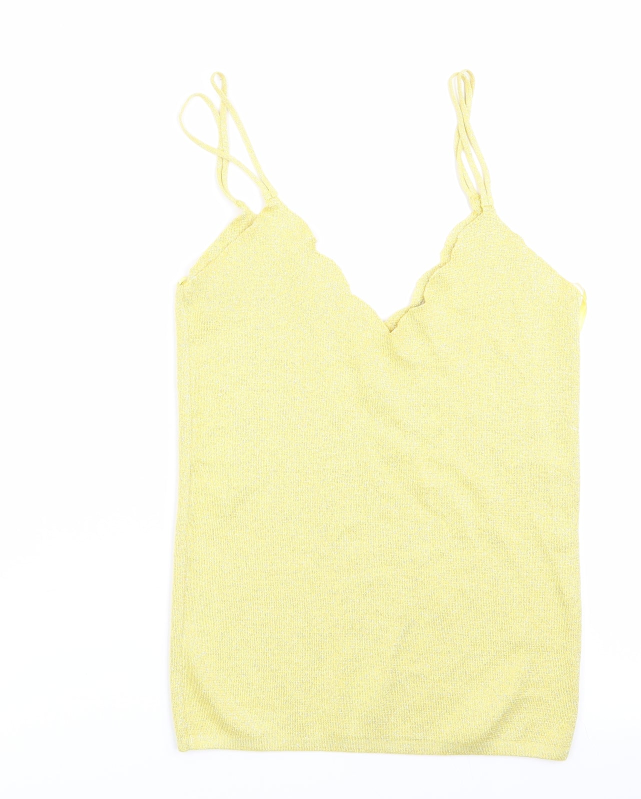 George Womens Yellow   Vest Jumper Size 8  - Sparkle Effect