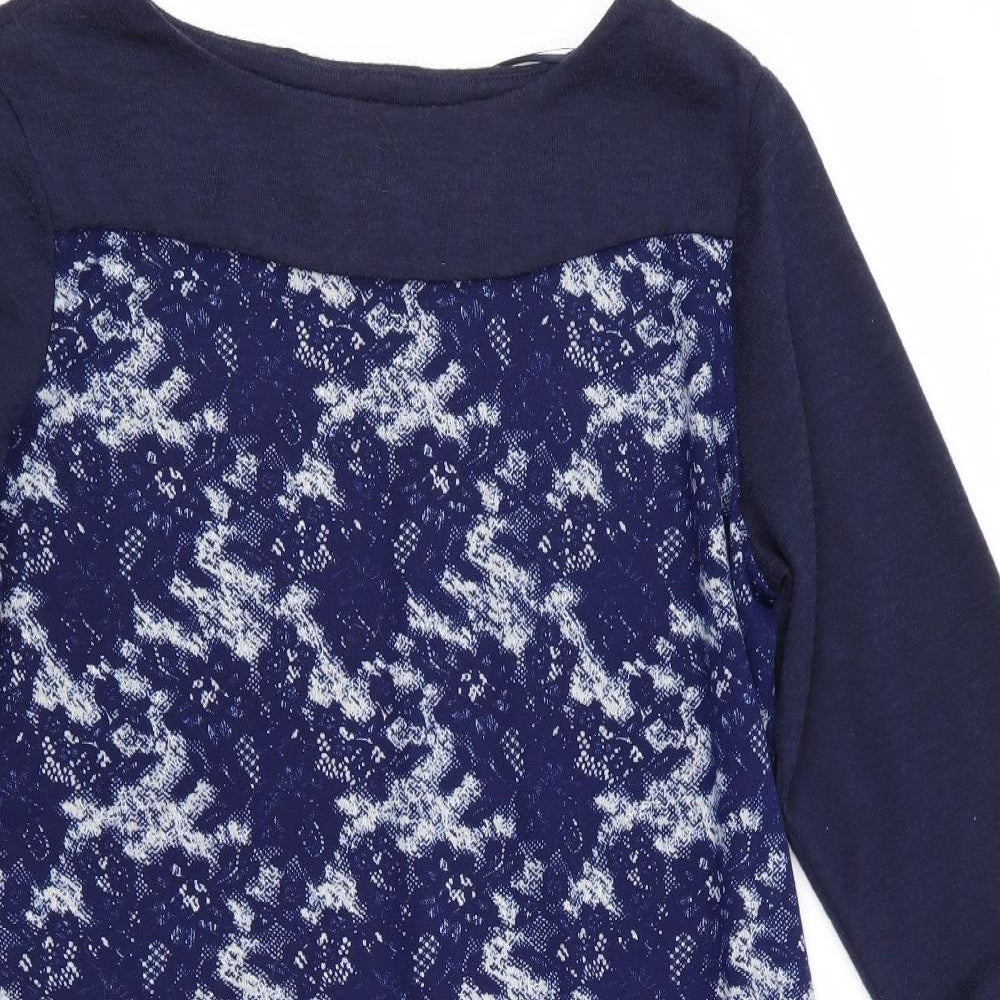 Epilogue Womens Blue Geometric  Jumper Dress  Size 16