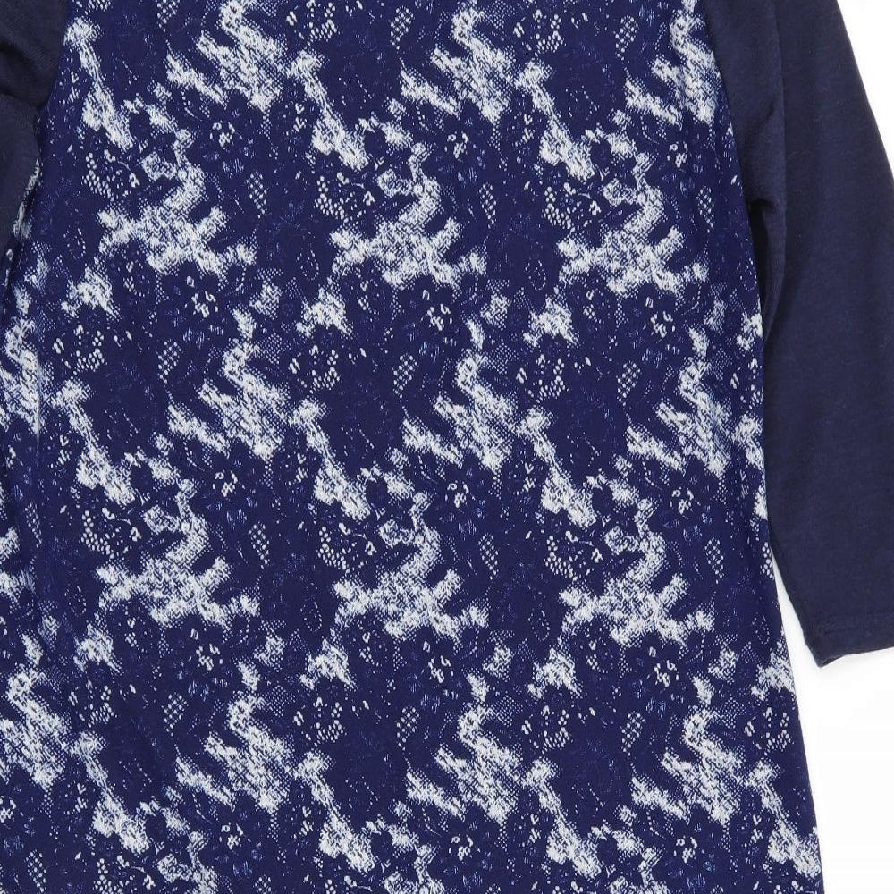 Epilogue Womens Blue Geometric  Jumper Dress  Size 16