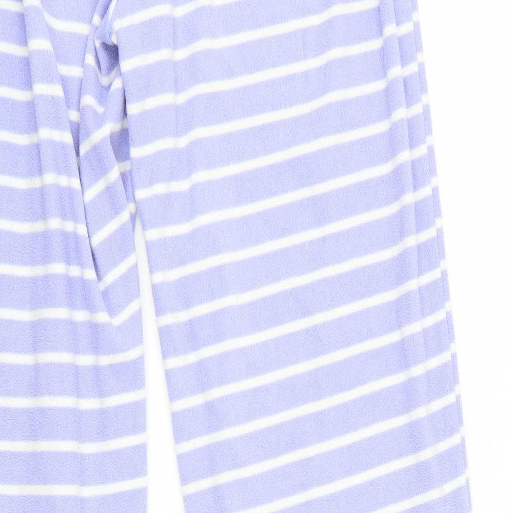 George Womens Purple Striped   Pyjama Pants Size 8  - Elastic waist