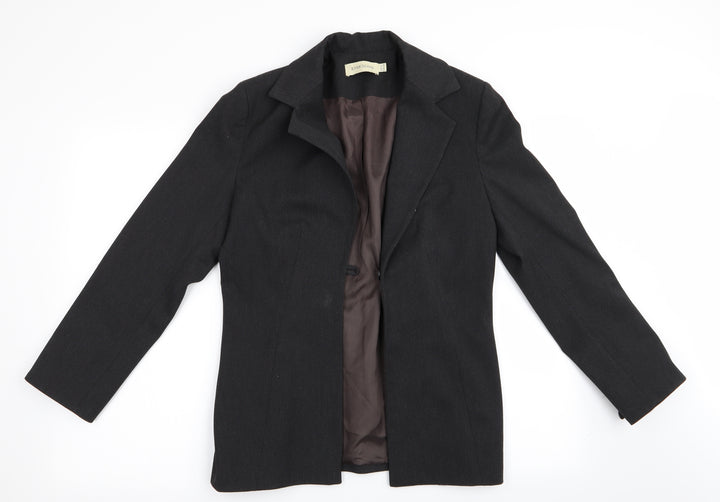 River Island Womens Grey   Jacket Blazer Size 12  - Detailed Sleeve