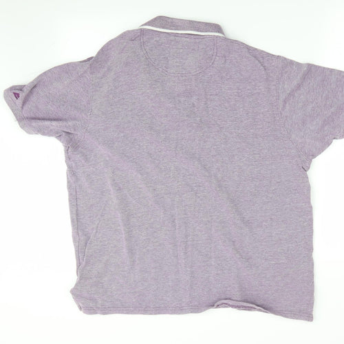 One Valley Mens Purple    Polo Size M