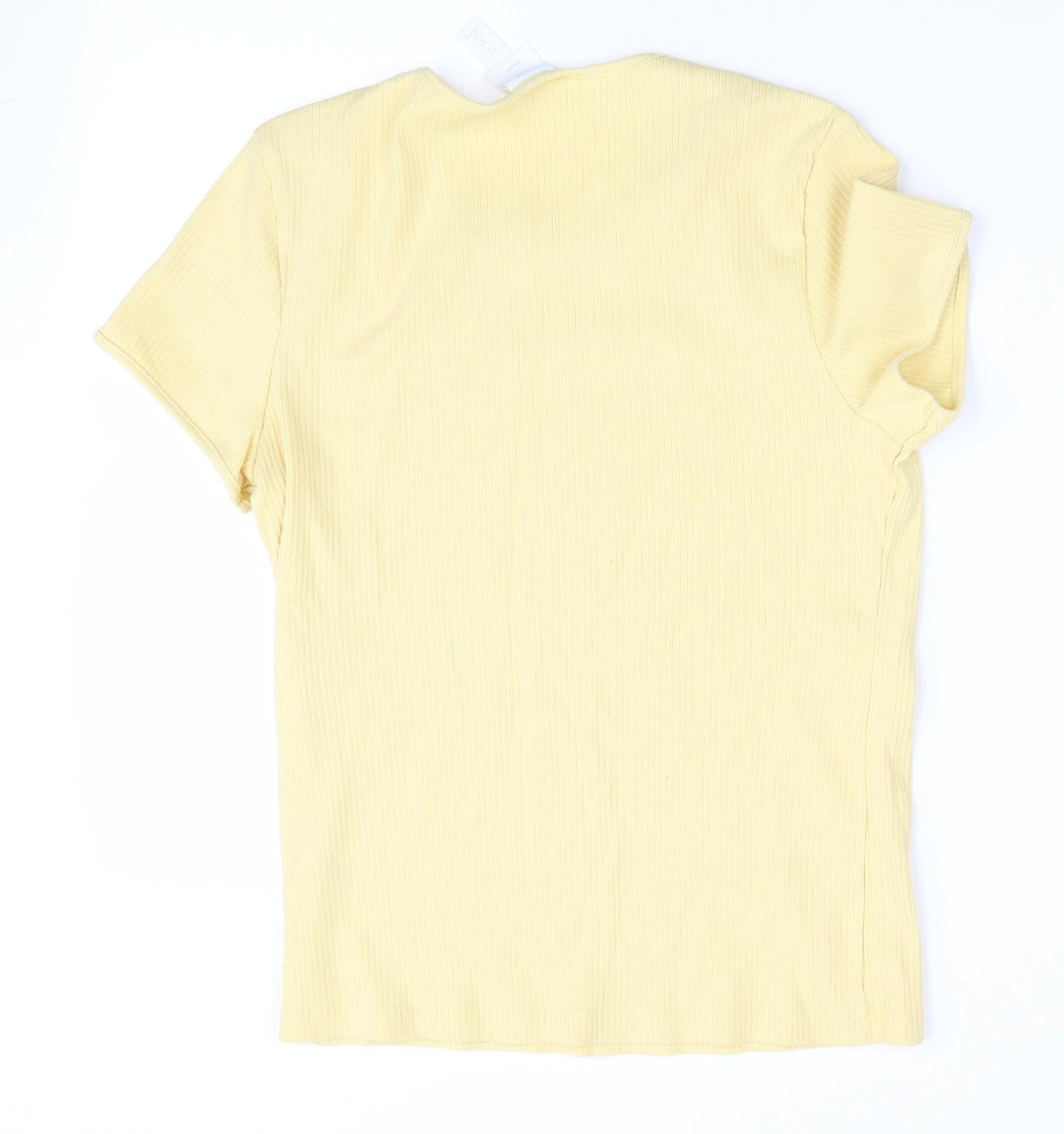 H&M Womens Yellow   Basic T-Shirt Size M