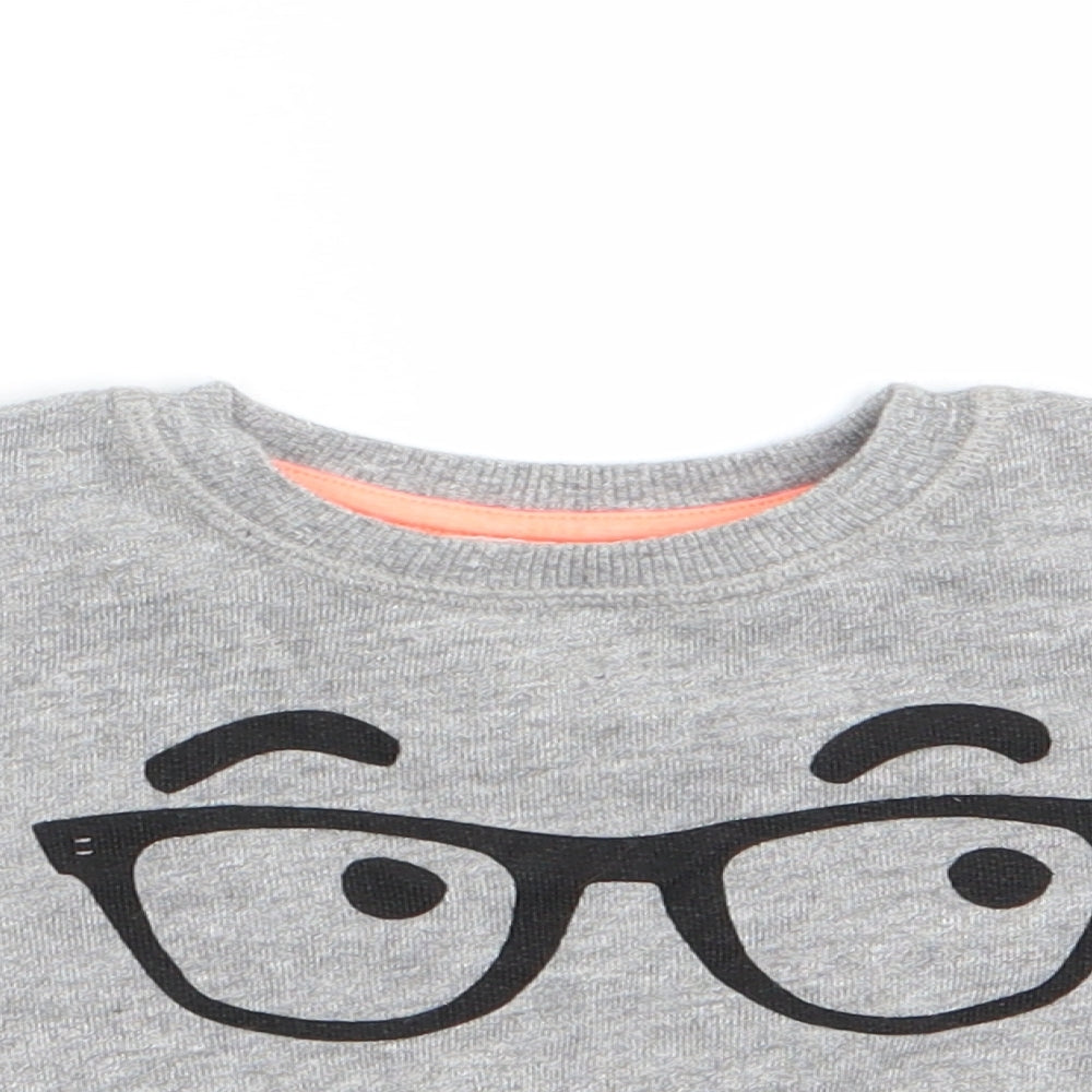 NEXT Boys Grey   Pullover Jumper Size 6-9 Months  - Spectacle Logo