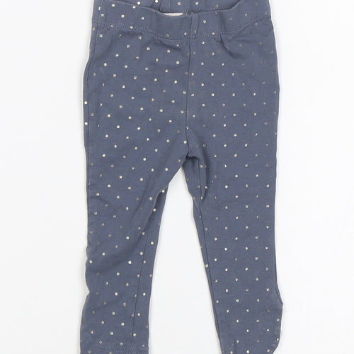 Preworn Baby Blue Polka Dot  Jogger Leggings Size 3-6 Months