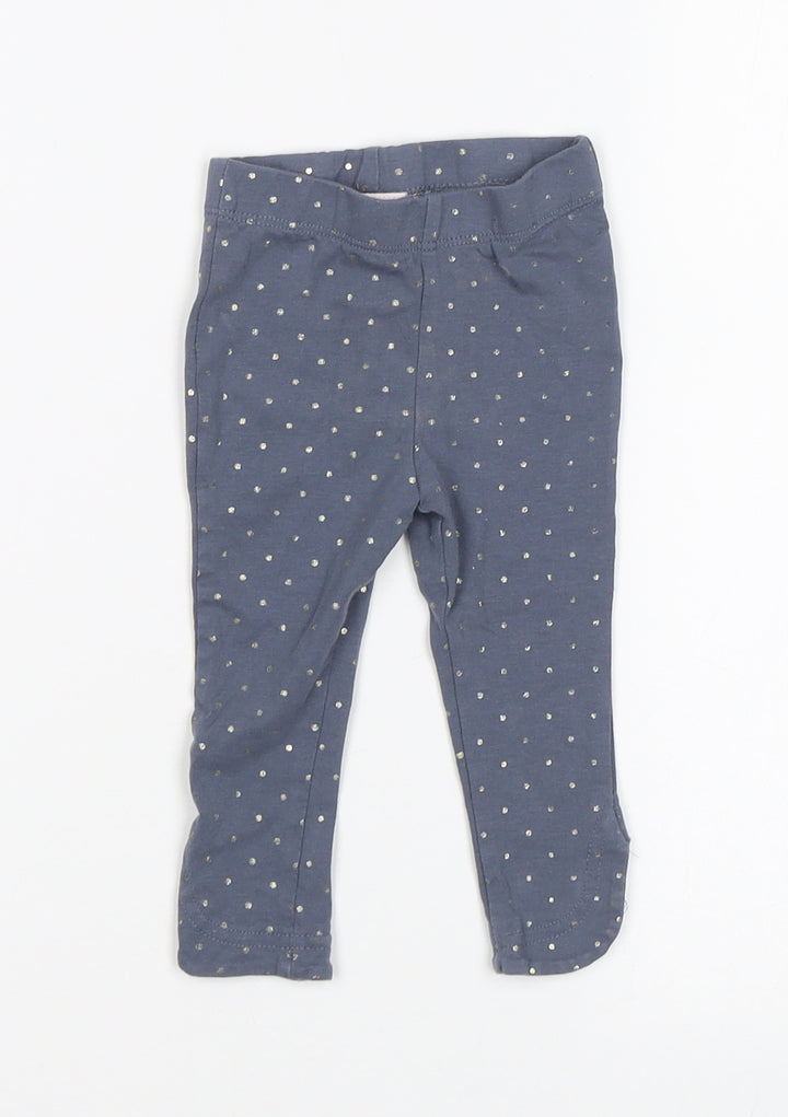 Preworn Baby Blue Polka Dot  Jogger Leggings Size 3-6 Months