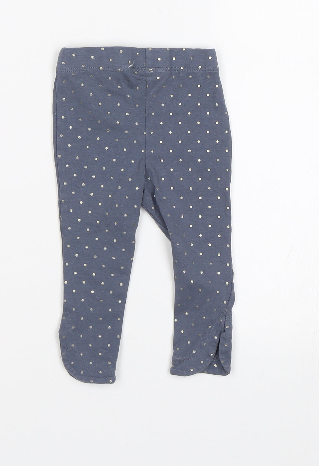 Preworn Baby Blue Polka Dot  Jogger Leggings Size 3-6 Months