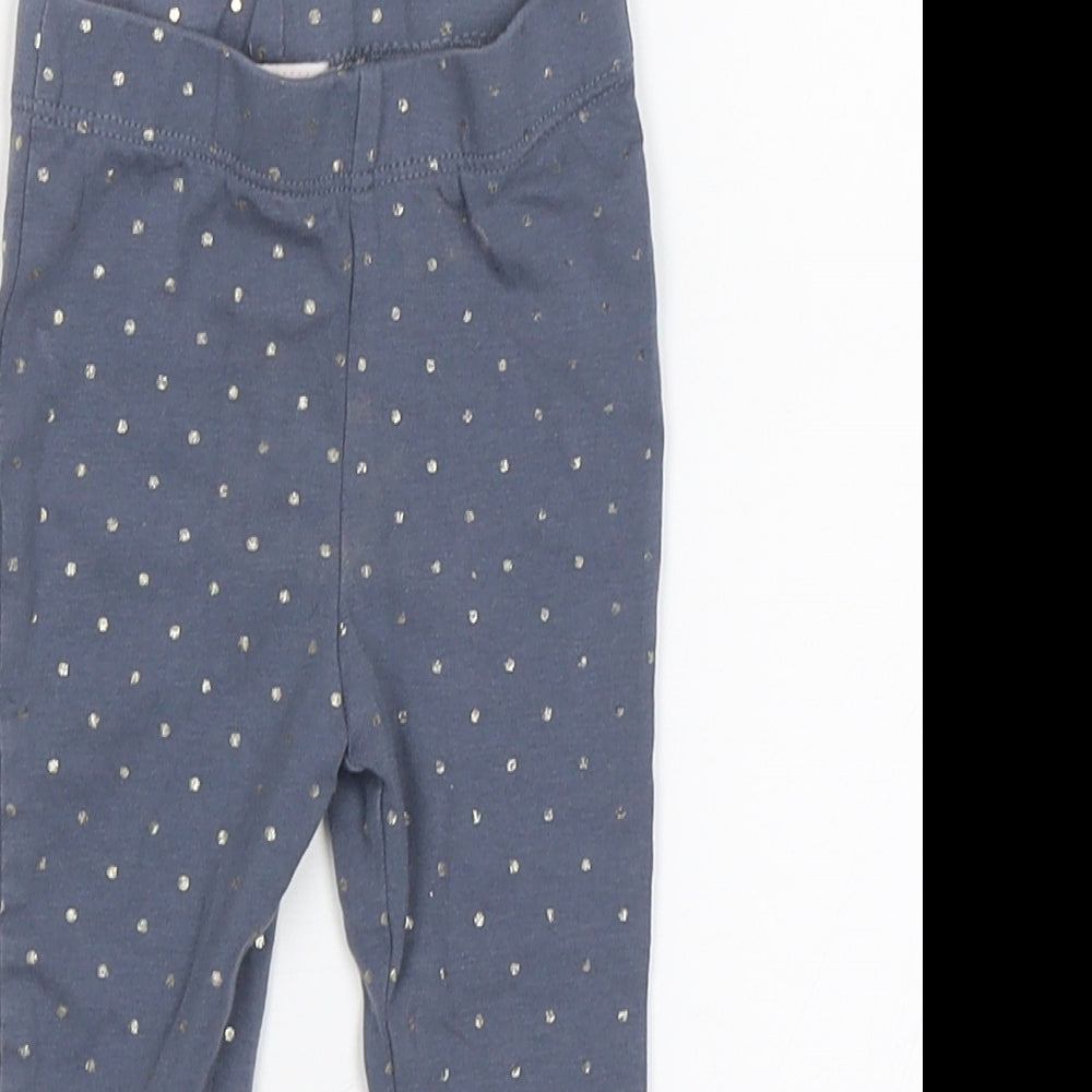 Preworn Baby Blue Polka Dot  Jogger Leggings Size 3-6 Months