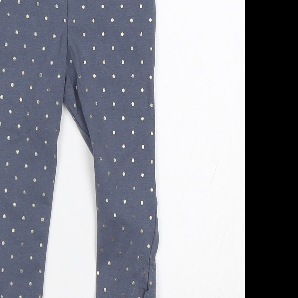Preworn Baby Blue Polka Dot  Jogger Leggings Size 3-6 Months