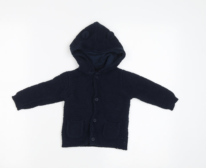 George Baby Blue Cardigan Jumper Size 6-9 Months