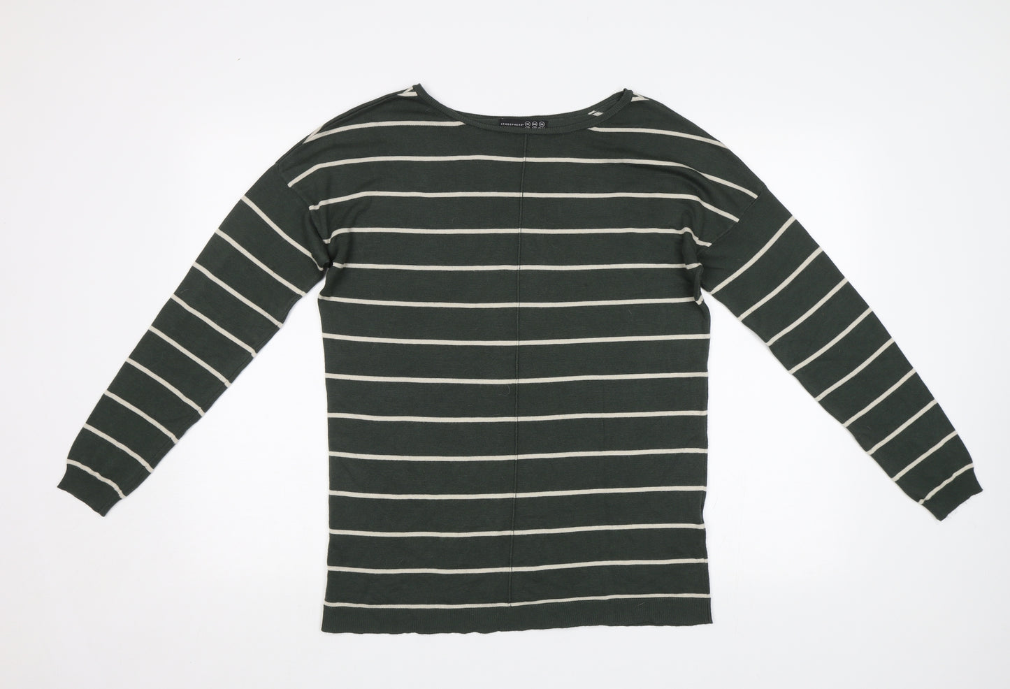 Atmosphere Womens Green Striped  Pullover Jumper Size 12