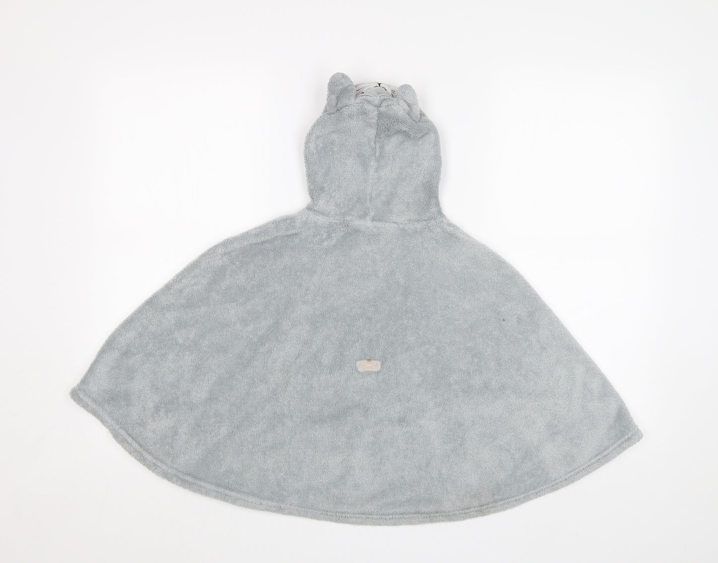 George Girls Grey  Fleece Cape Jumper Size S  - Bunny cape