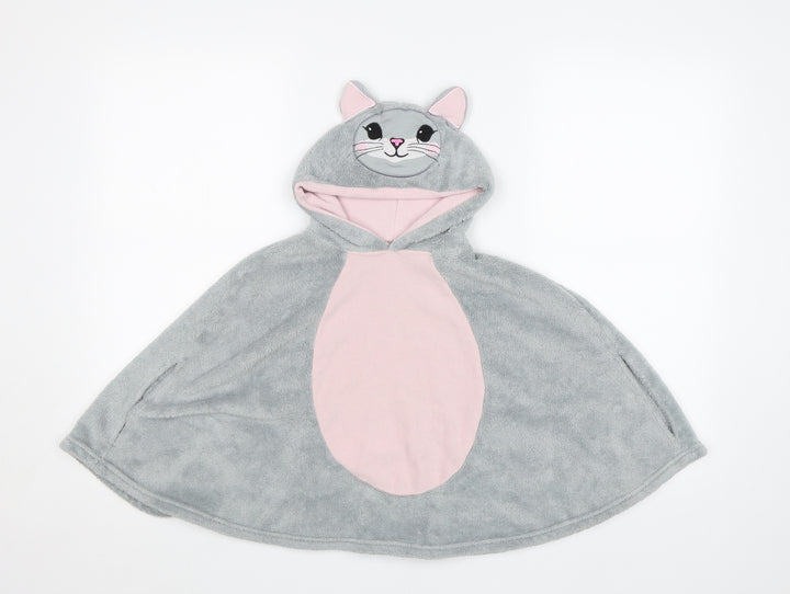 George Girls Grey   Cape Jumper Size S  - Bunny Cape