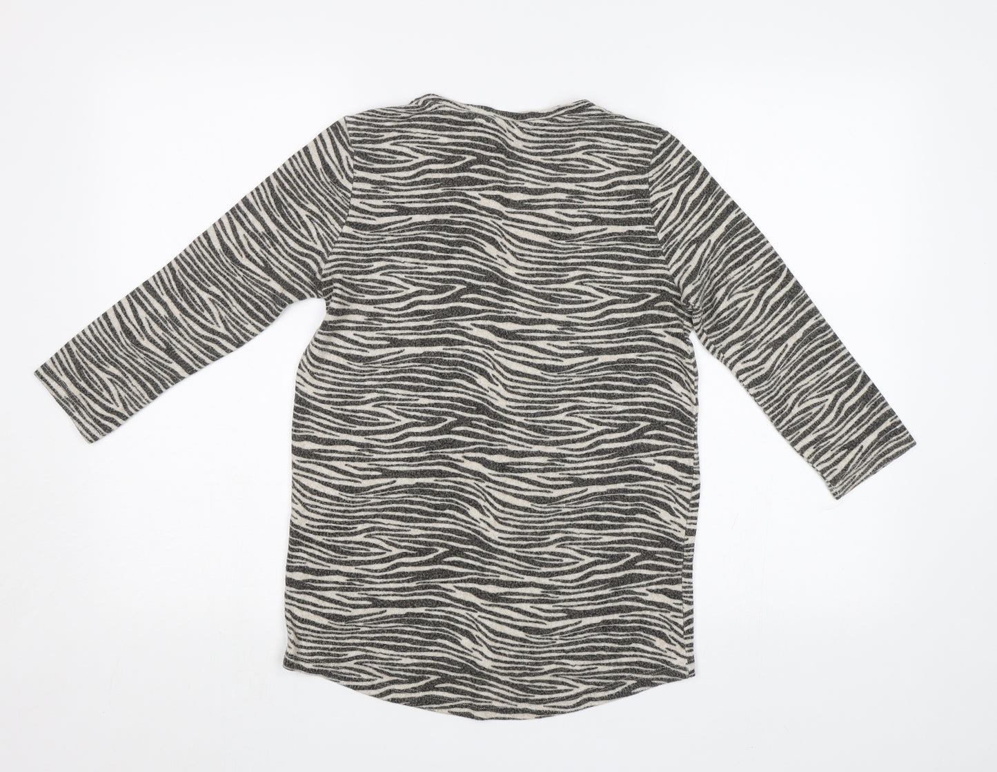 George Womens Grey Animal Print  Pullover Jumper Size 10