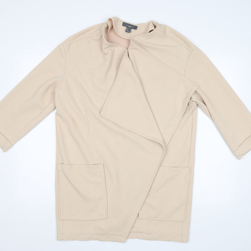 Primark Womens Beige   Overcoat Blazer Size 14
