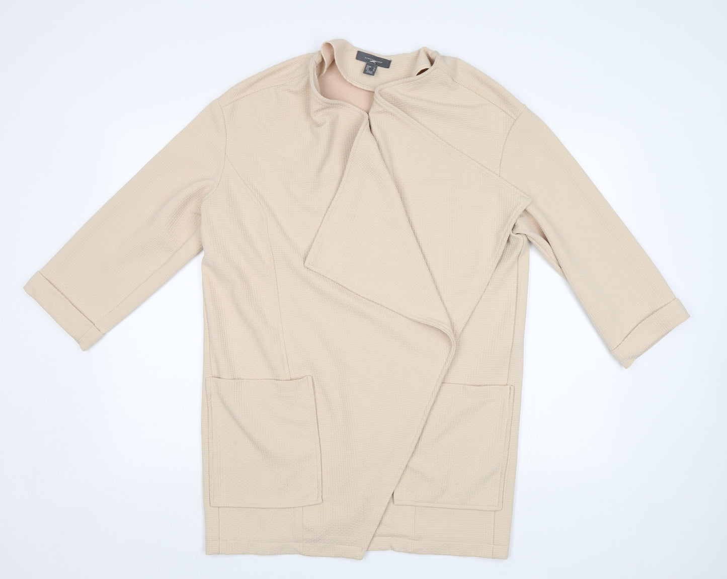 Primark Womens Beige   Overcoat Blazer Size 14
