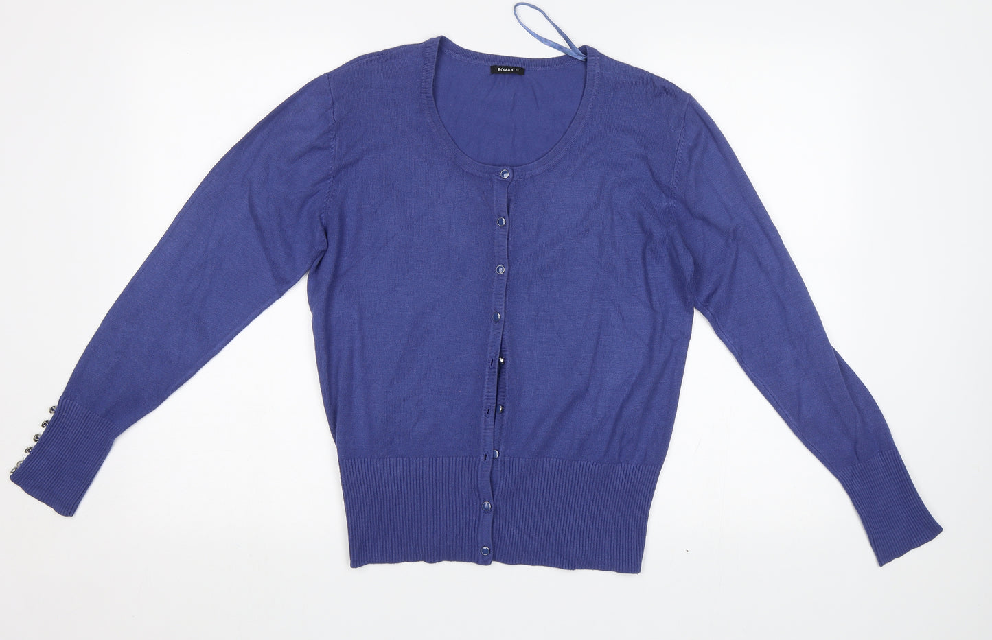 Roman Womens Blue   Cardigan Jumper Size 12