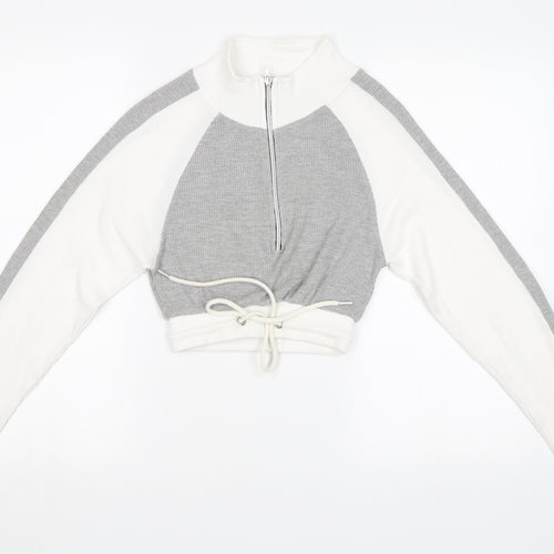 pretty Womens Grey   Pullover Sweatshirt Size 4