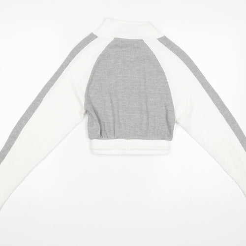 pretty Womens Grey   Pullover Sweatshirt Size 4