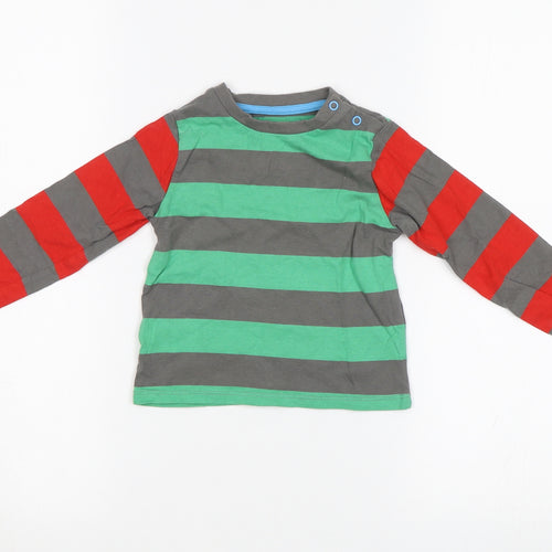 TU Baby Green Striped  Basic T-Shirt Size 9-12 Months