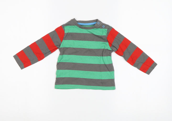 TU Baby Green Striped  Basic T-Shirt Size 9-12 Months