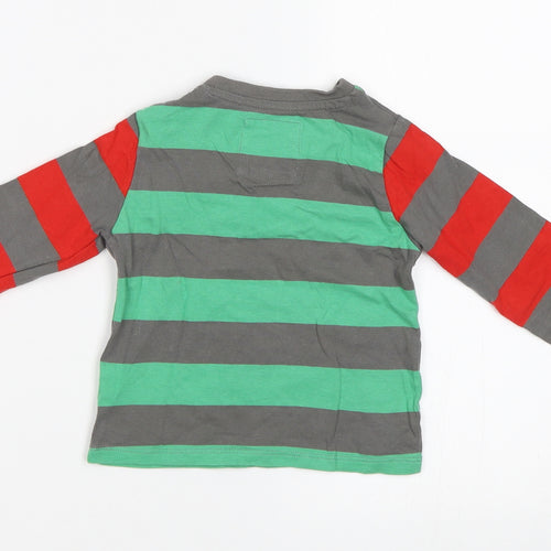 TU Baby Green Striped  Basic T-Shirt Size 9-12 Months