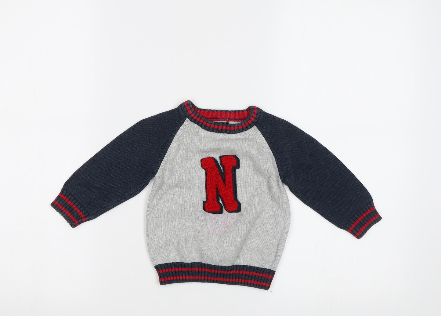 NEXT Baby Grey   Pullover Jumper Size 9-12 Months