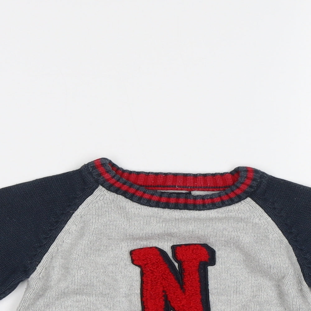NEXT Baby Grey   Pullover Jumper Size 9-12 Months