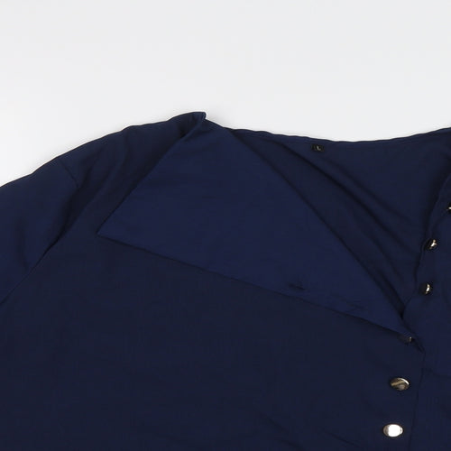 Preworn Womens Blue   Basic Button-Up Size L