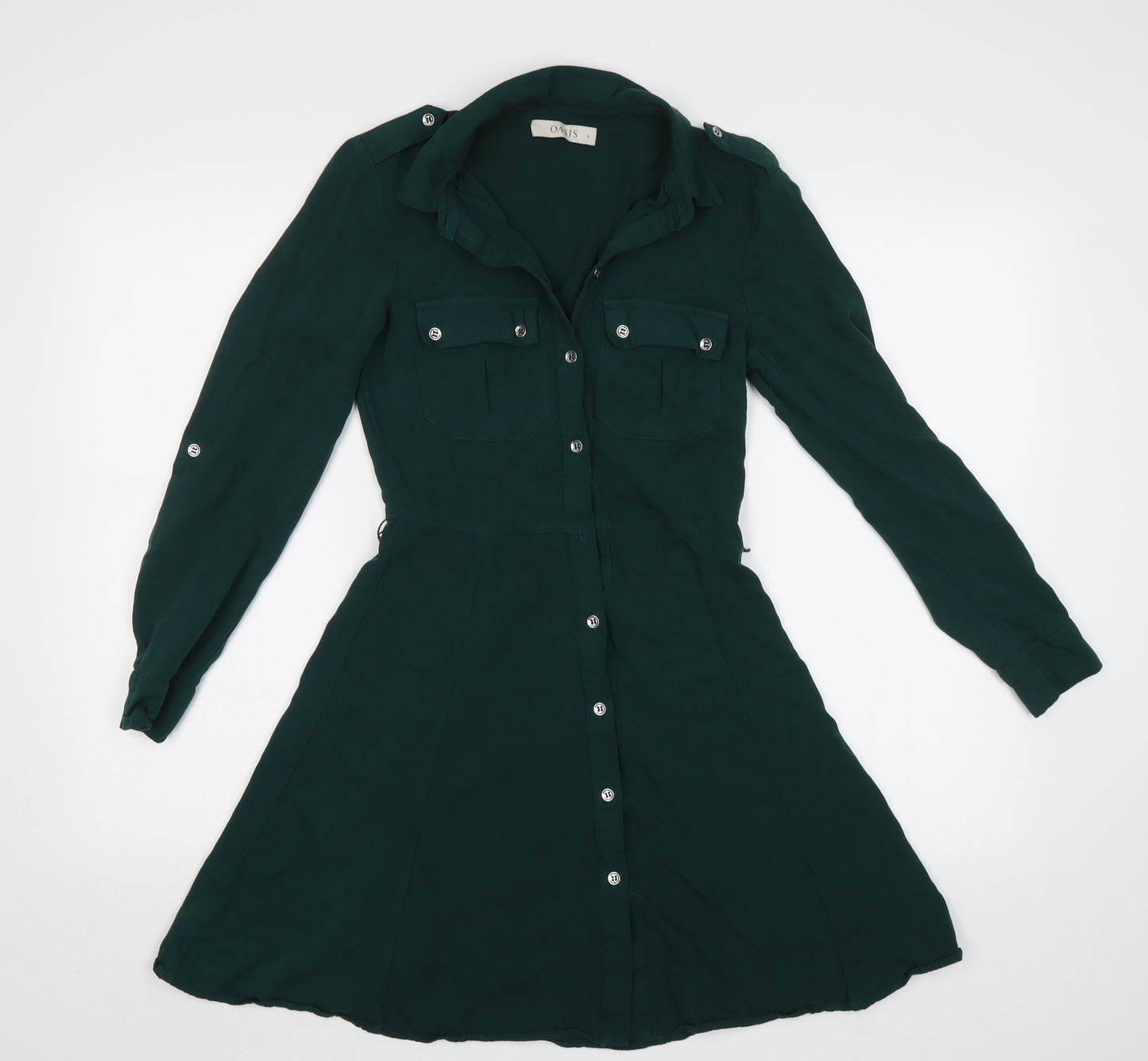 Oasis Womens Green   Shirt Dress  Size 6