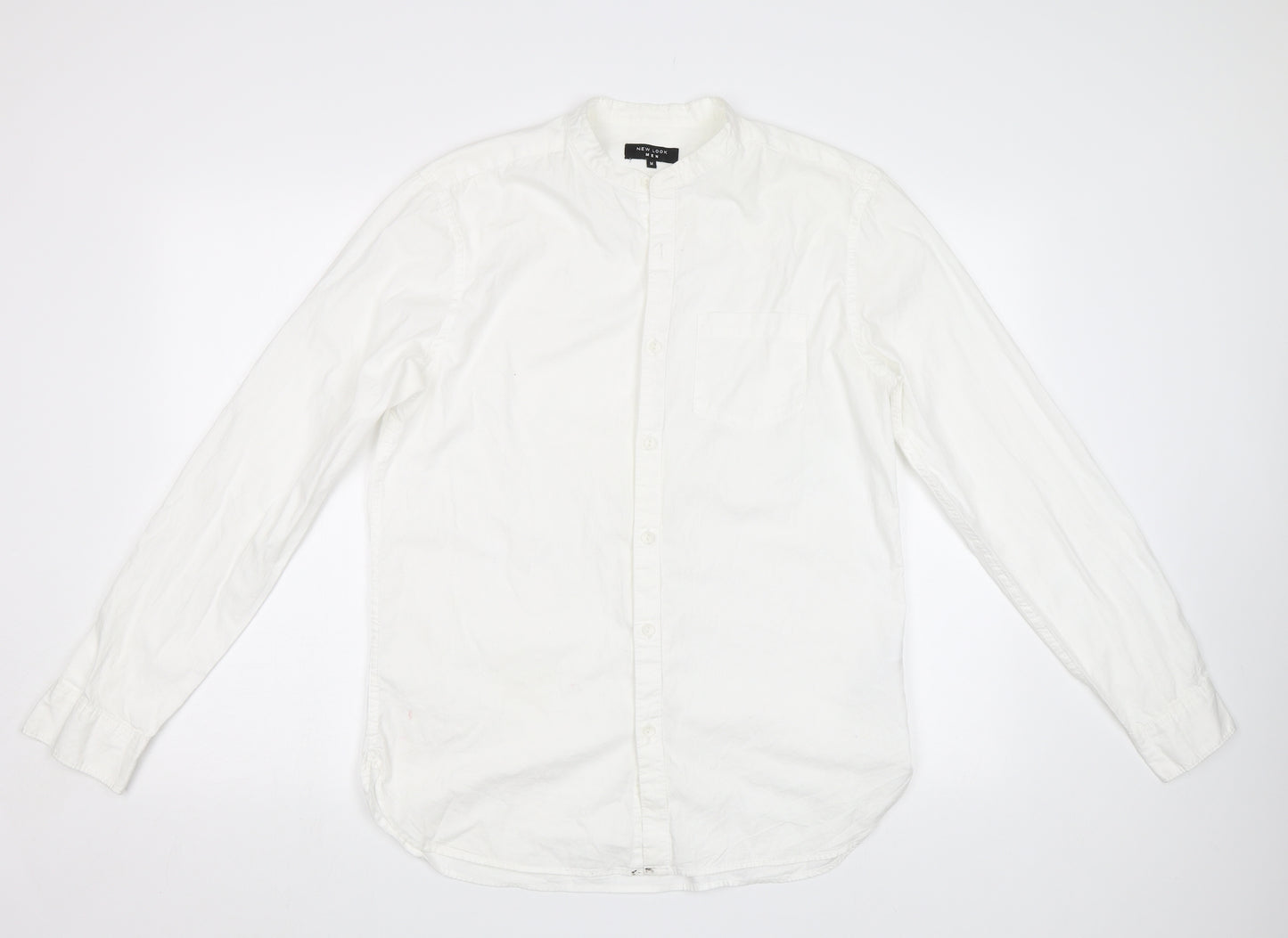 New Look Mens White    Button-Up Size M