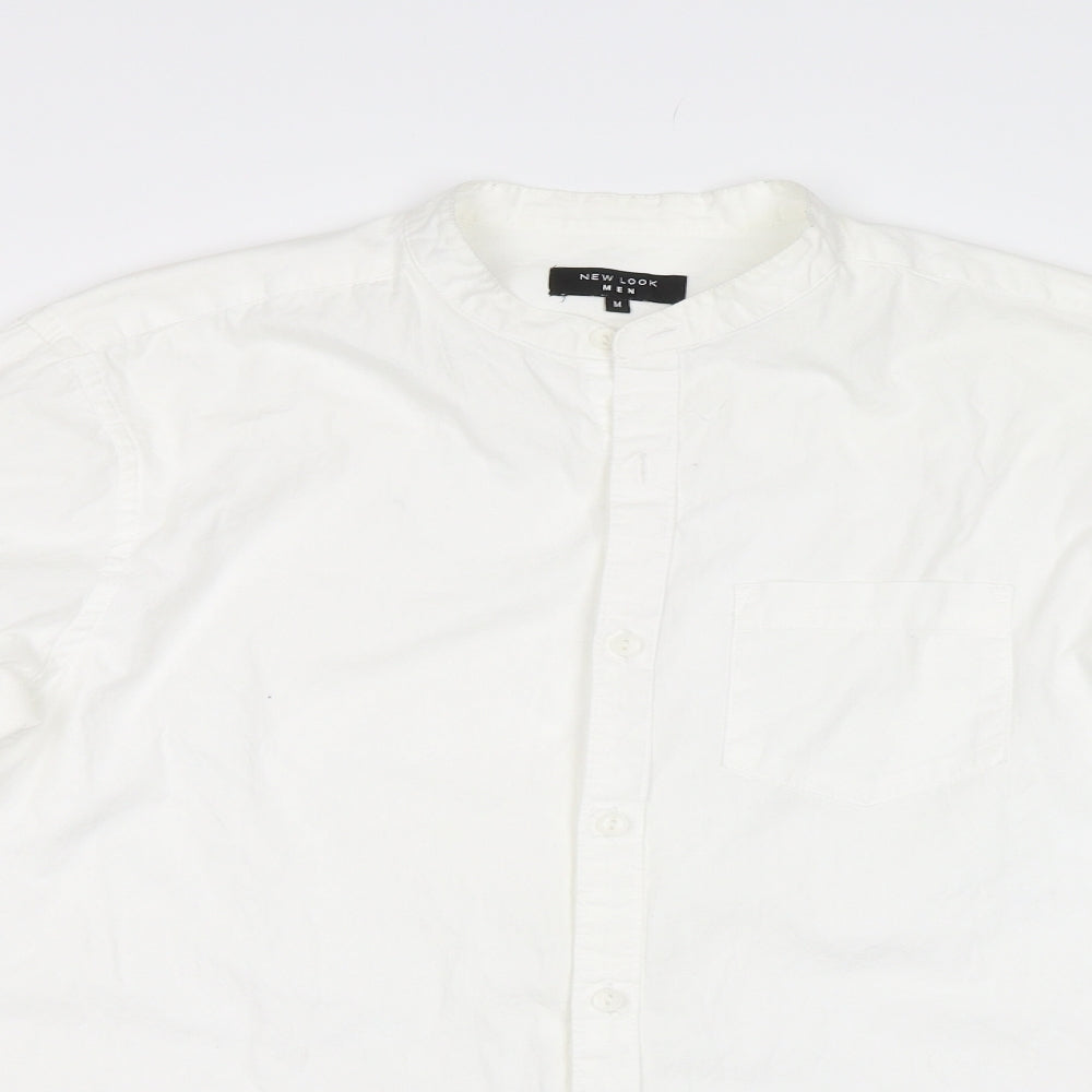 New Look Mens White    Button-Up Size M