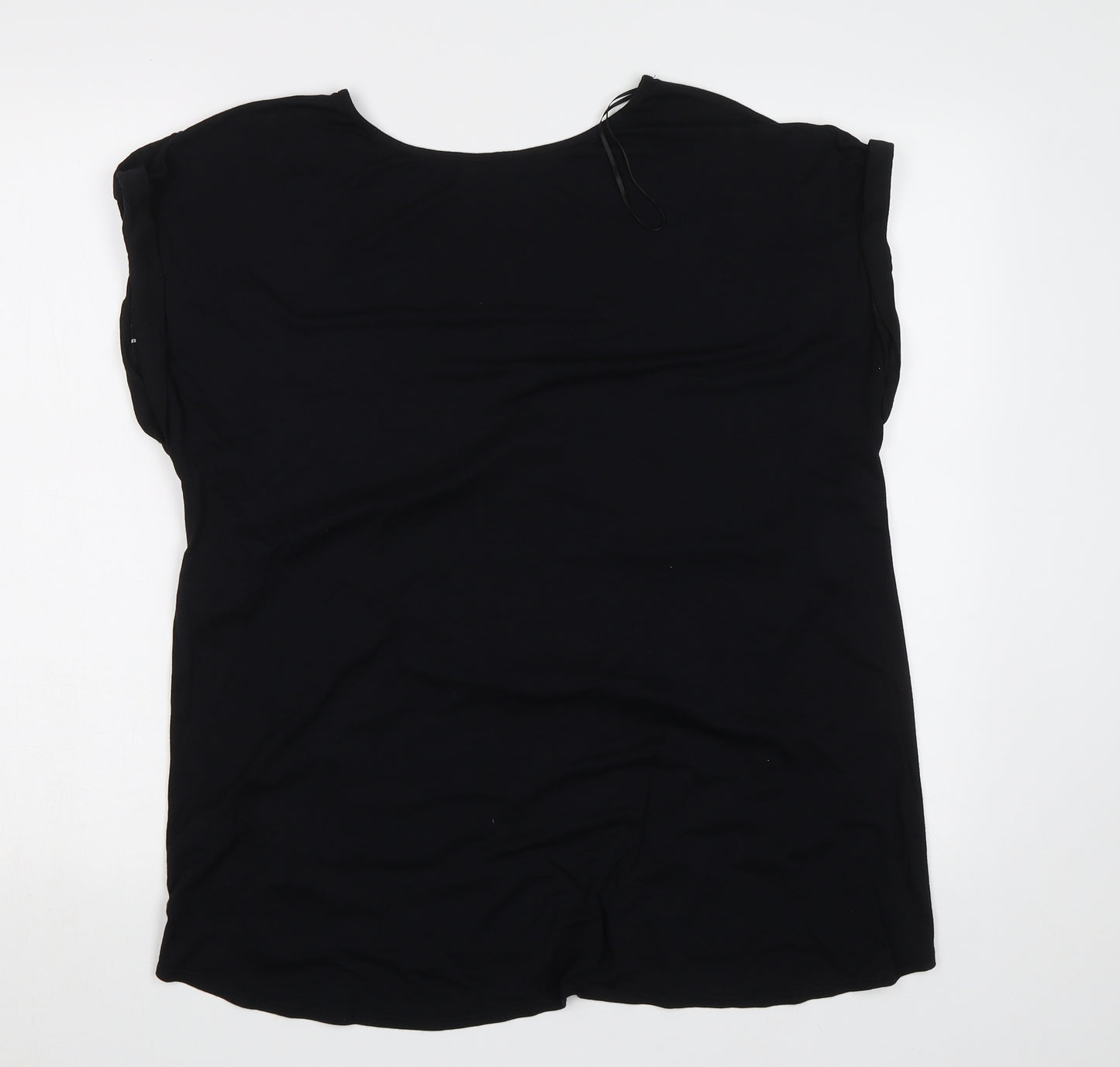 F&F Womens Black Striped  Basic Blouse Size 16