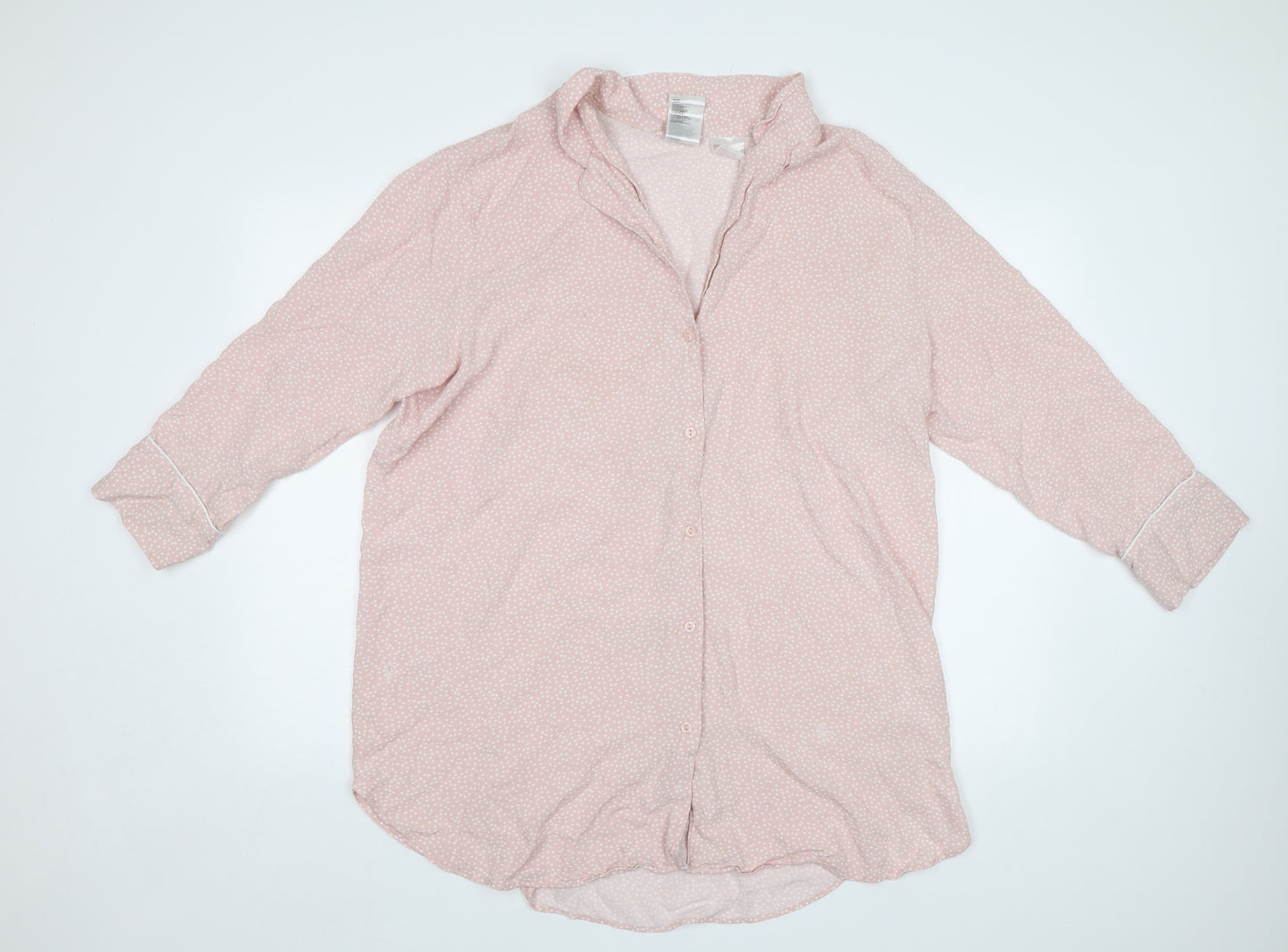 H&M Womens Pink Polka Dot  Basic Blouse Size L