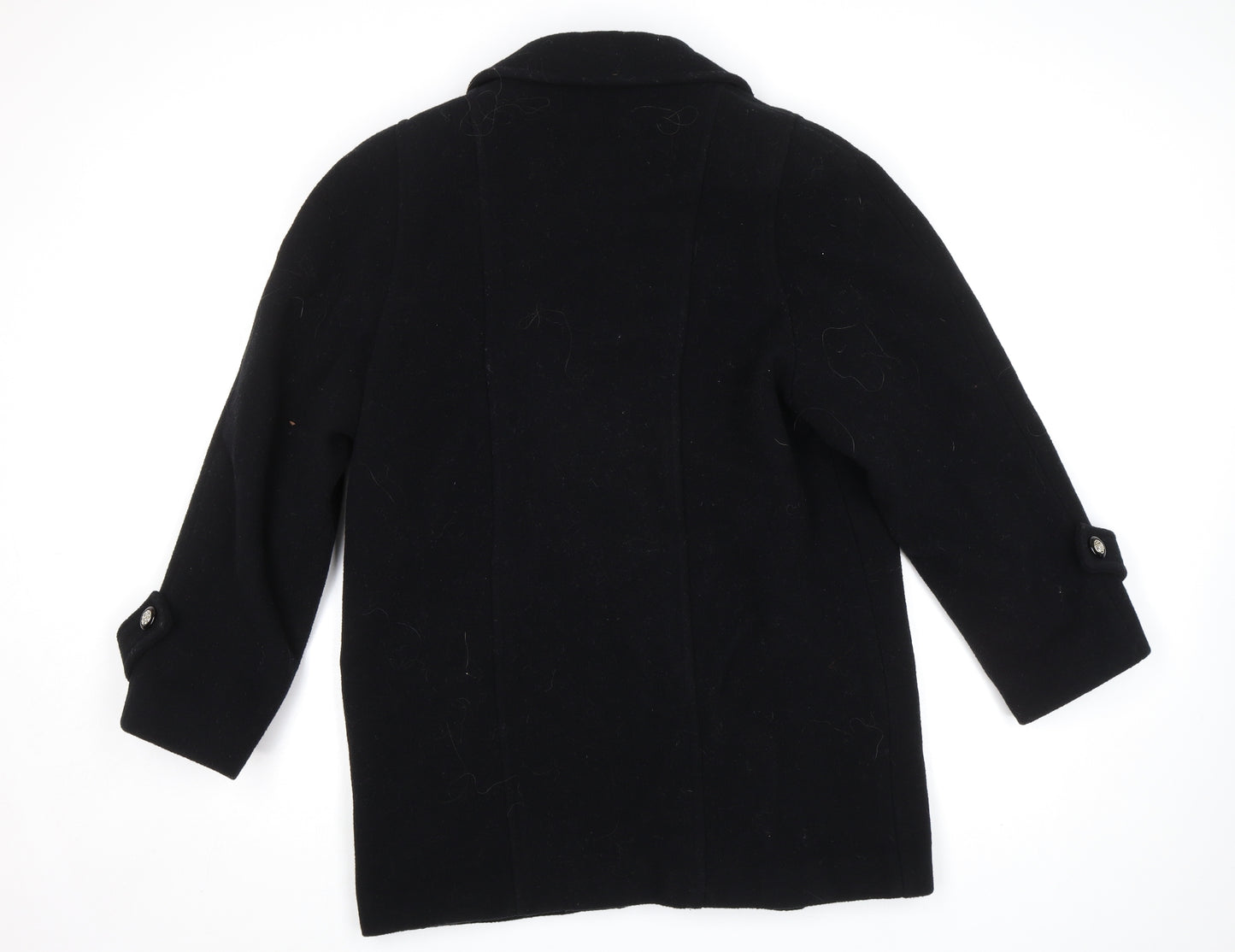Berkertex Womens Black   Pea Coat Coat Size 14