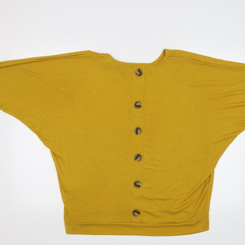 QED London Womens Yellow   Basic Blouse Size M