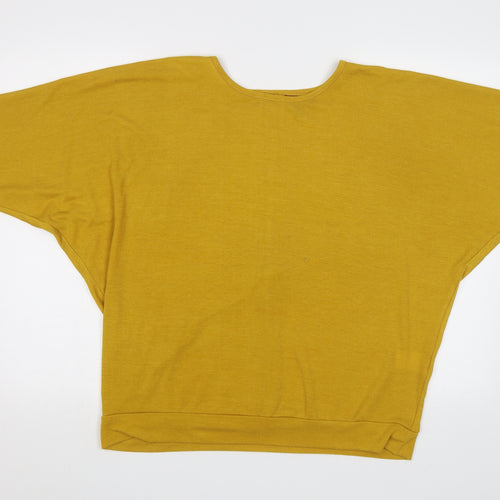 QED London Womens Yellow   Basic Blouse Size M