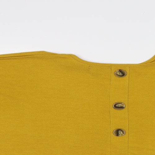 QED London Womens Yellow   Basic Blouse Size M