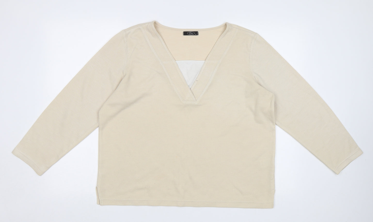 BM Womens Beige   Basic Blouse Size M
