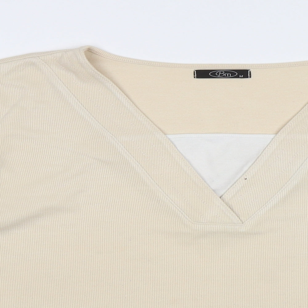 BM Womens Beige   Basic Blouse Size M