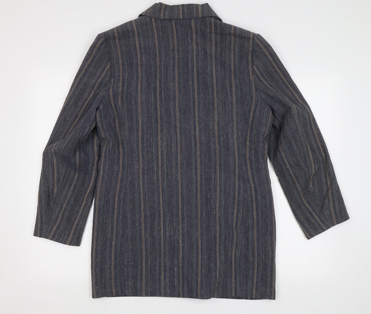 Etam Womens Blue Striped  Jacket Blazer Size 12