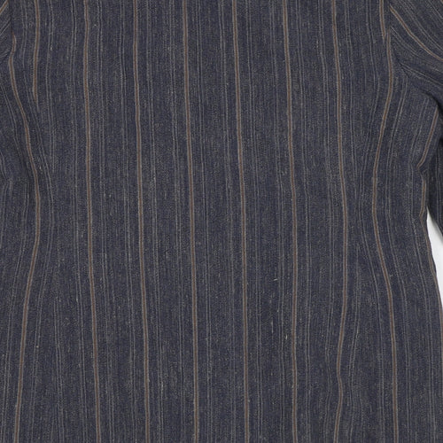 Etam Womens Blue Striped  Jacket Blazer Size 12