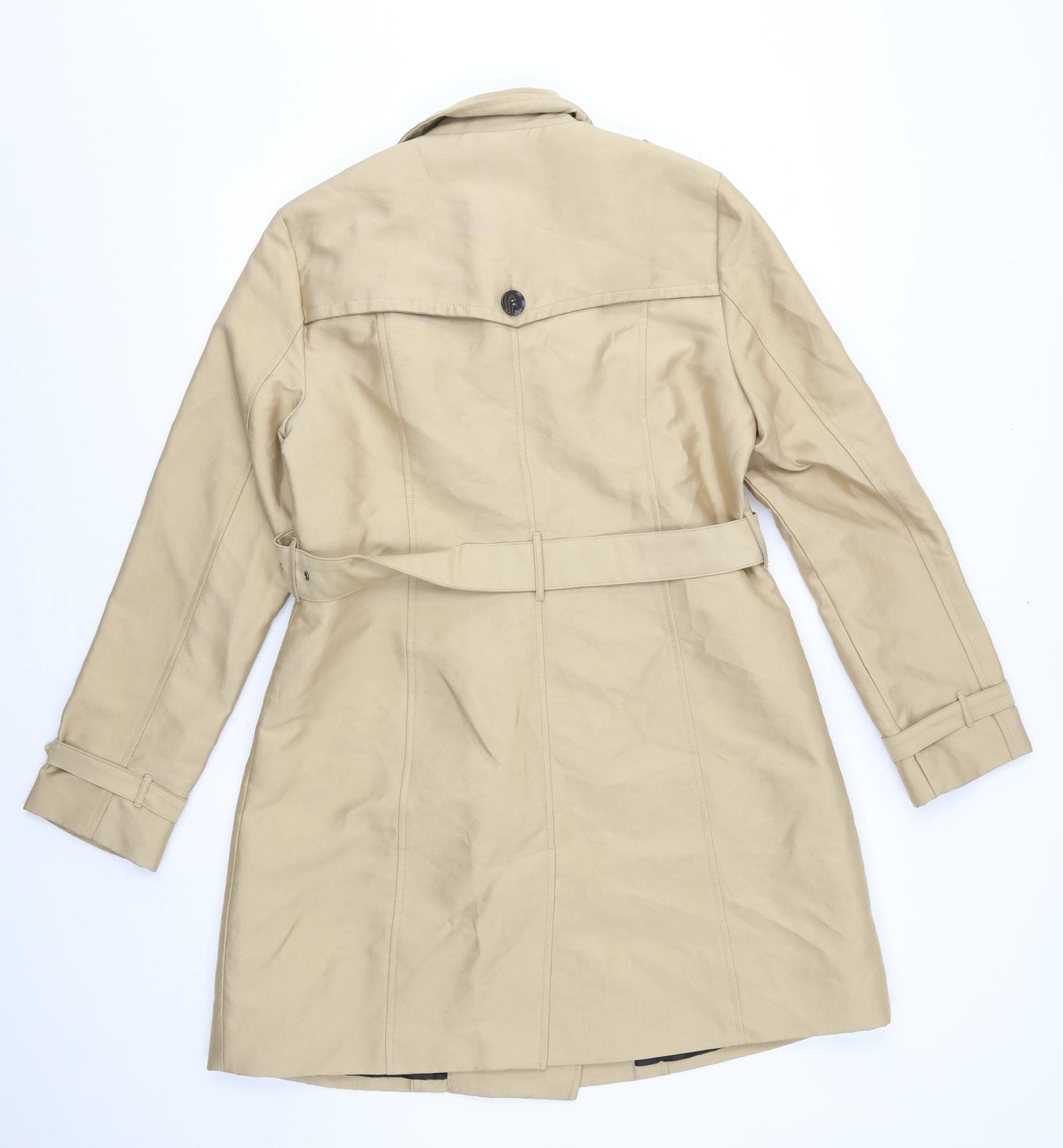New Look Womens Gold   Overcoat Coat Size 14