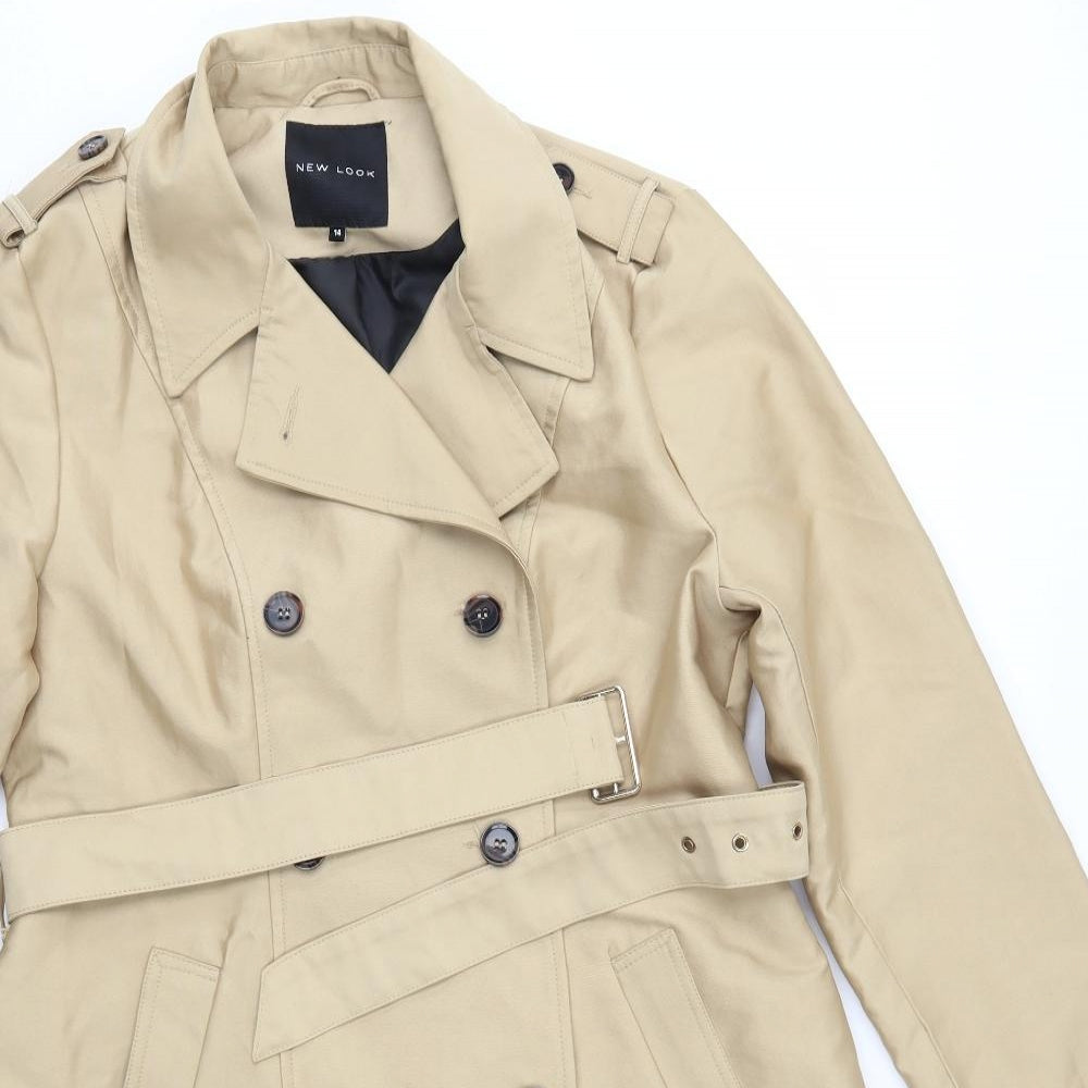 New Look Womens Gold   Overcoat Coat Size 14