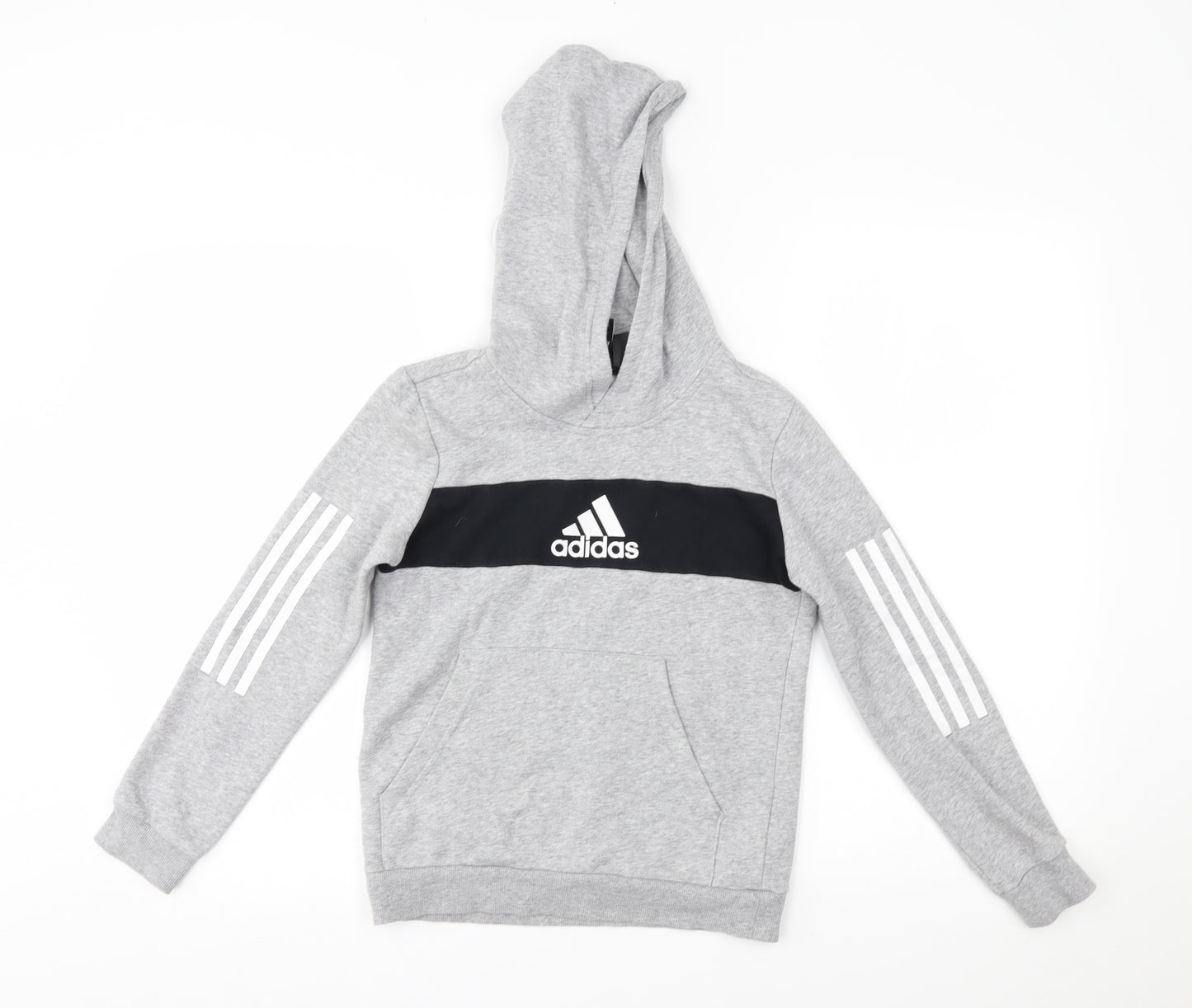 adidas Boys Grey   Pullover Hoodie Size 9-10 Years
