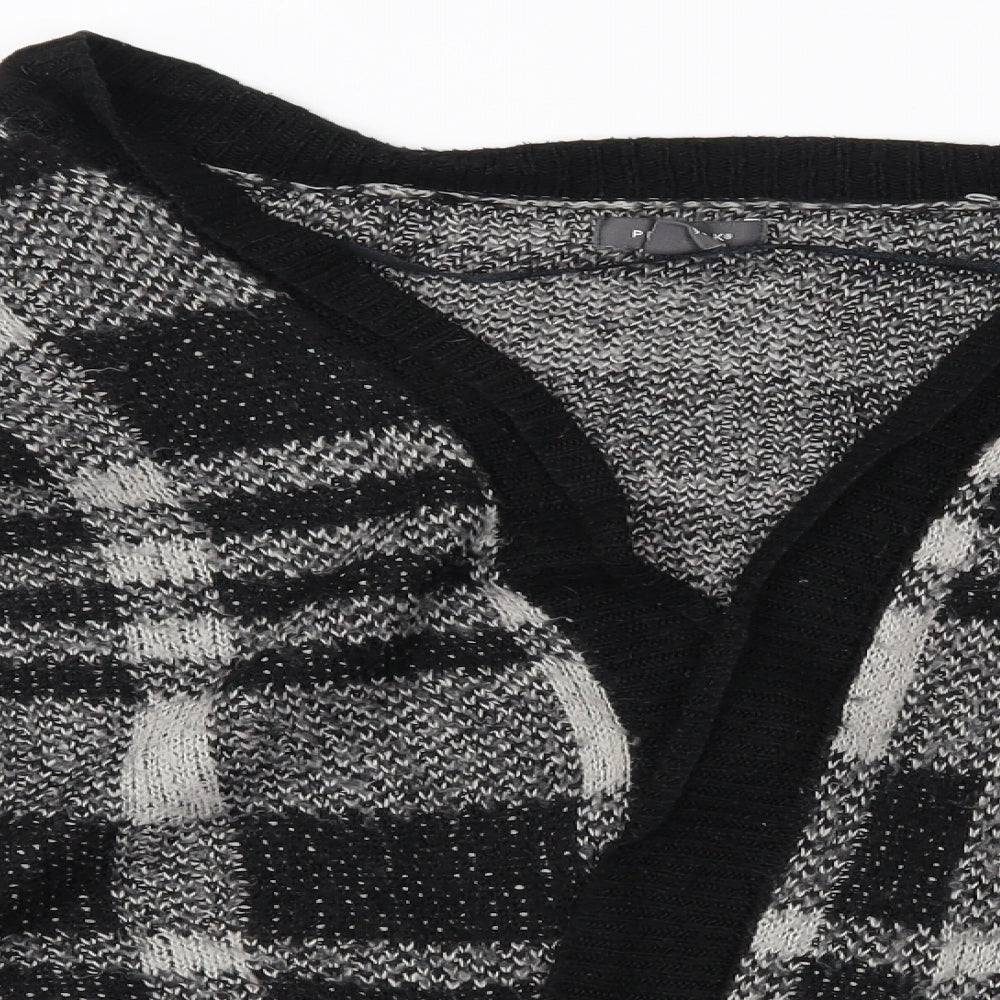 Primark Womens Grey Plaid  Cardigan Jumper Size M